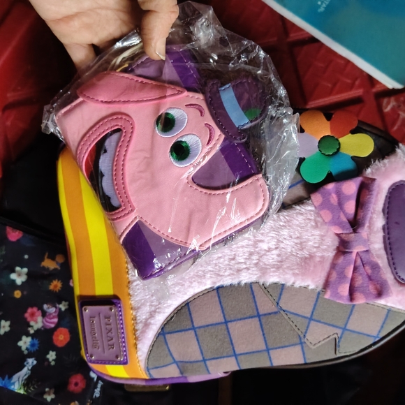 Loungefly Handbags - Loungefly Pink and Purple Backpack with Floral Accents